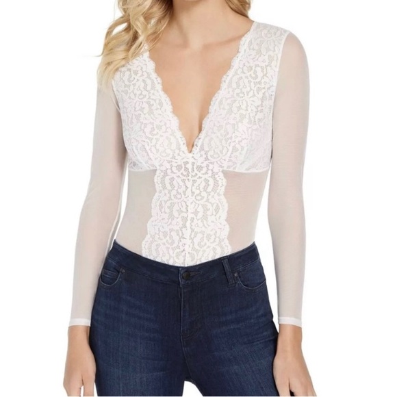 Lingerie ❤️INC international concepts ❤️Sheer Lace Cup Lingerie Bodysuit - Picture 5 of 7